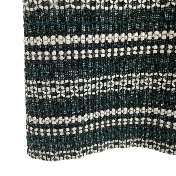 Tory Burch Norfolk Tweed Dress Green White Black Sequin Trim Womens Size 12 - Picture 2 of 7